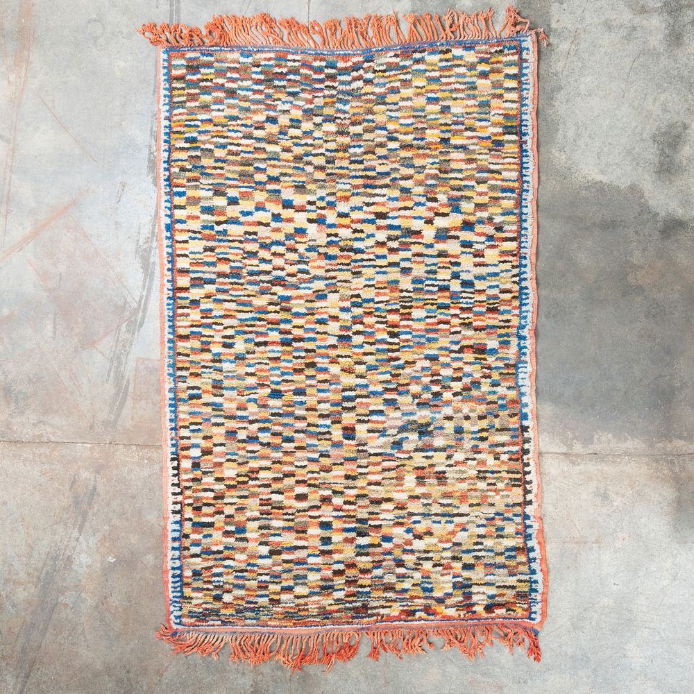 Appraisal: Modern Multicolored High Pile Rug possibly Scandinavian ' x '