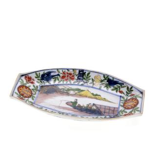 Appraisal: Chinese Export porcelain blue and green dish Chinese Export porcelain