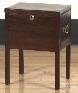 Appraisal: George III mahogany cellarette late th c h w