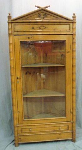 Appraisal: Bamboo Corner Cabinet Dimensions wide x x high