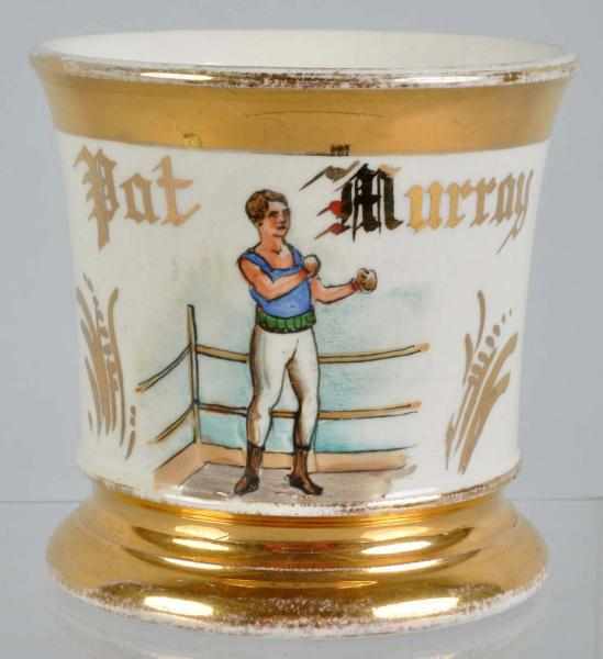 Appraisal: Boxer in Ring Shaving Mug Description Gilt name Pat Murray