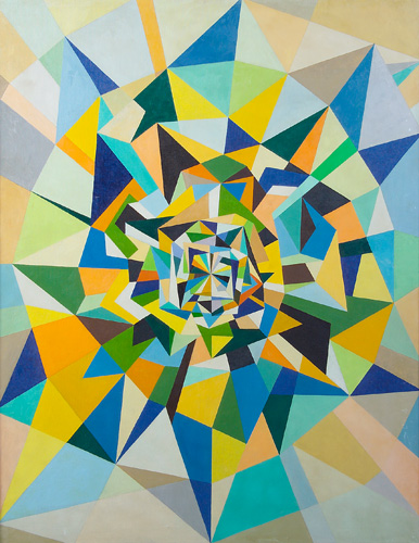 Appraisal: Dan Wiesendanger American b Diamond No Triangles Series acrylic on