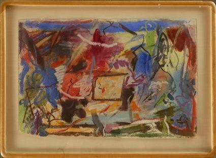 Appraisal: ROBERT NATKIN b LYRICAL ABSTRACTION Pastel on paper x in