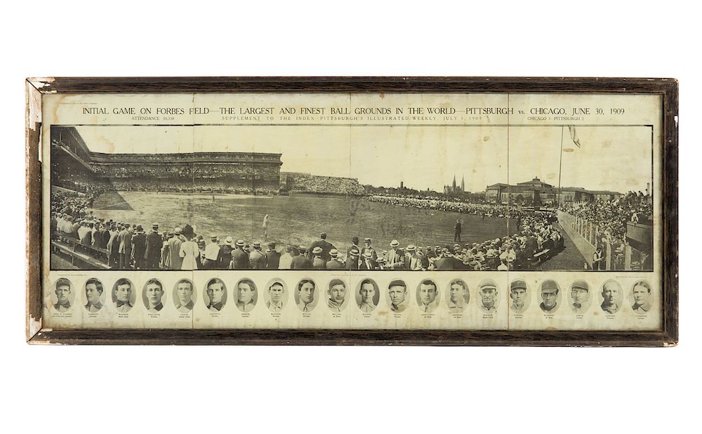 Appraisal: Forbes Field Baseball Print Good original condition Please Email or