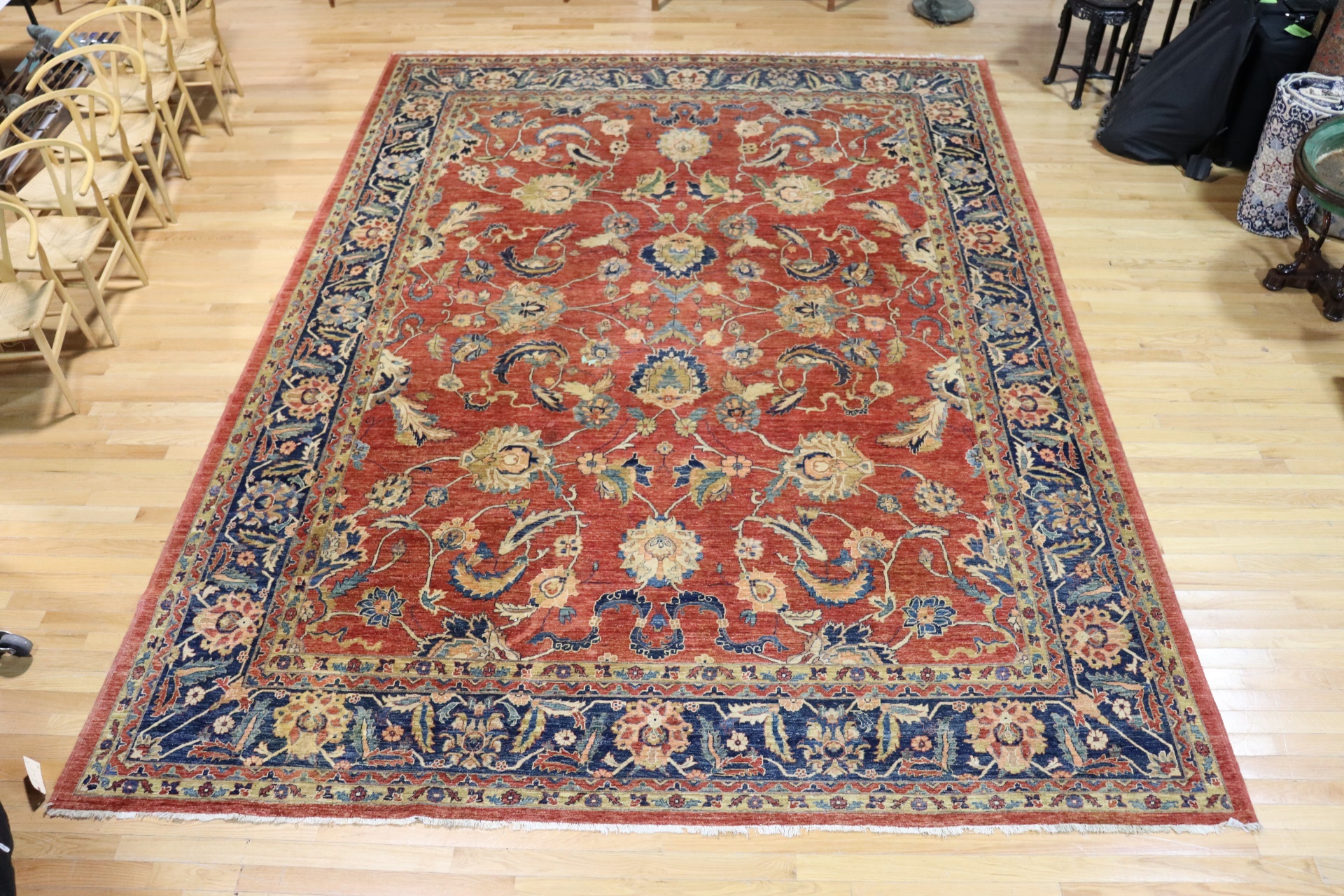 Appraisal: VINTAGE AND FINELY HAND WOVEN CARPET Wonderful carpet Large size