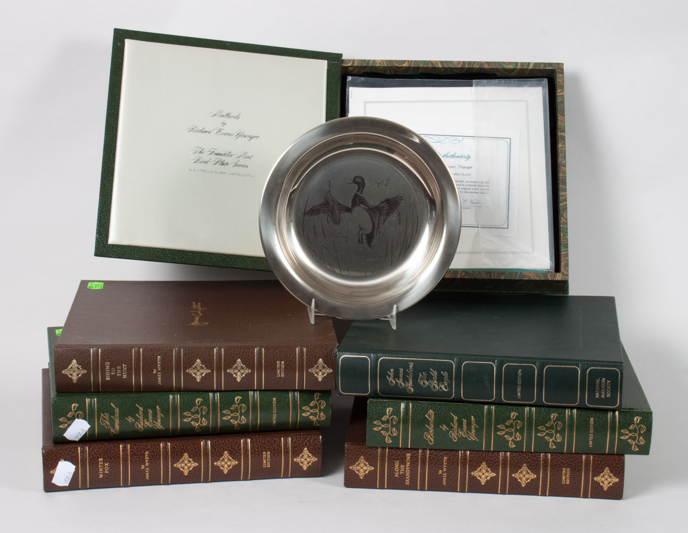 Appraisal: Seven Franklin Mint sterling silver plates limited editions including Winter