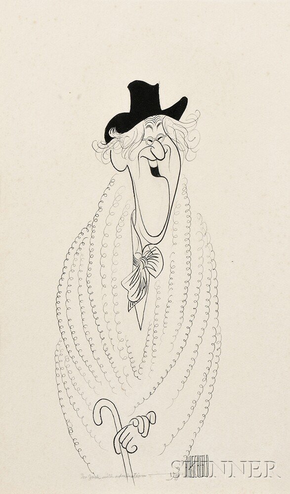 Appraisal: Al Albert Hirschfeld American - Jack Gilford Signed HIRSCHFELD l