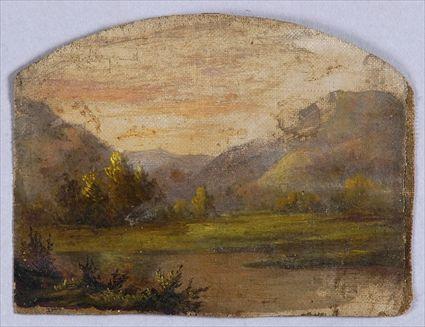 Appraisal: ATTRIBUTED TO JESSE TALBOT - NORTH RIVER VIEW Oil on