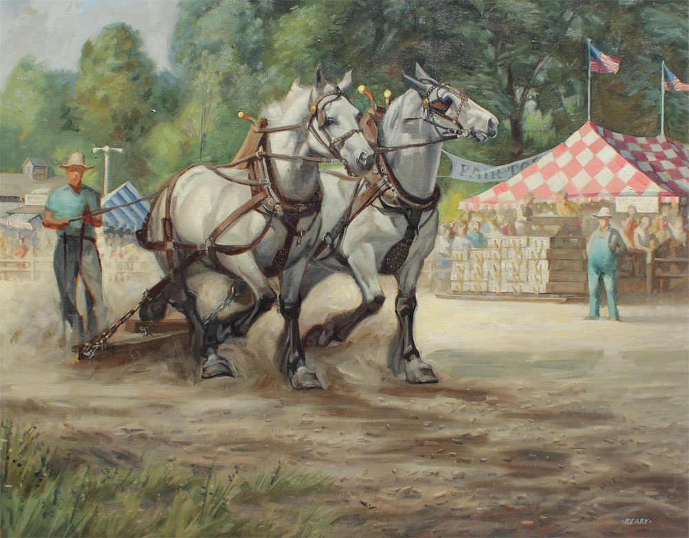 Appraisal: GEARY Clifford American - State Fair Ploughing Competition Oil Canvas