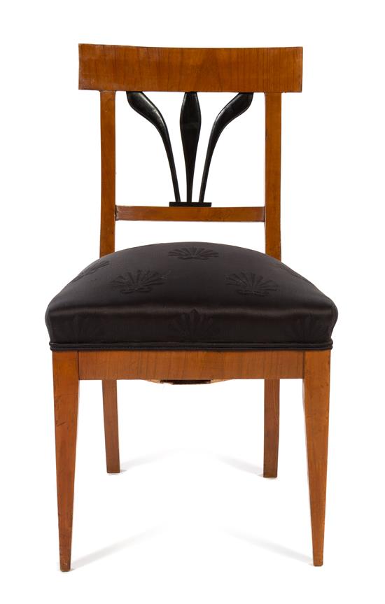 Appraisal: Sale Lot A Biedermeier Part Ebonized Side Chair th century