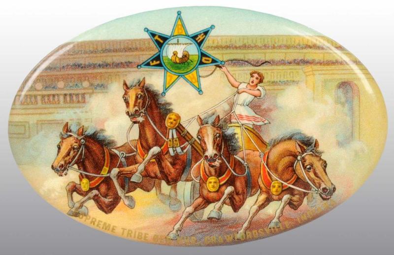 Appraisal: Supreme Tribe Ben Hur Pocket Mirror Description Manufactured by the