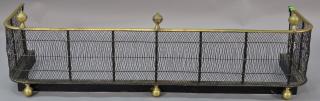 Appraisal: Federal wire fire fender with brass top rail with three