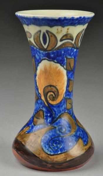 Appraisal: English Arts Crafts Chameleon Ware Vase Description Beautifully decorated and