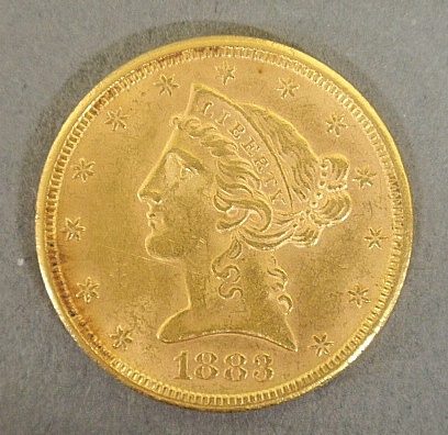 Appraisal: - Liberty five-dollar gold coin -