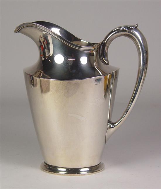 Appraisal: Sterling Water Pitcher Marked Sterling above C with indistinguishable pseudo