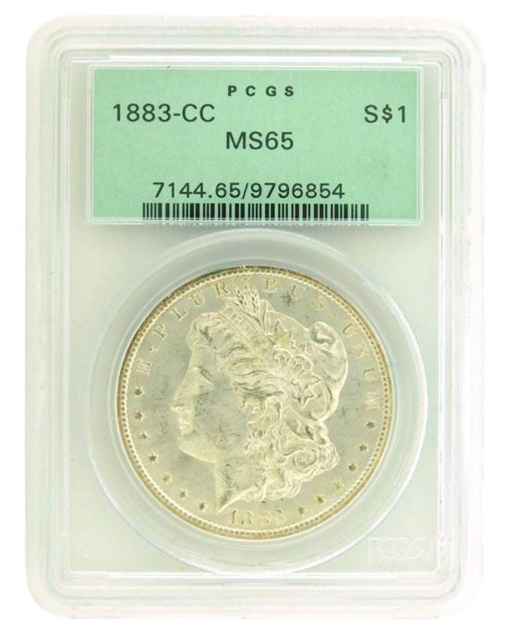 Appraisal: COIN -CC Morgan Silver Dollar PCGS MS Older Slab