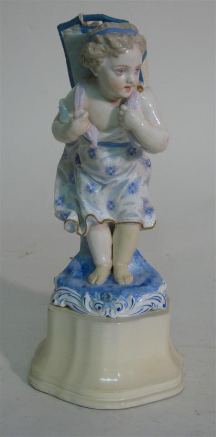 Appraisal: Royal Copenhagen porcelain figure Girl with basket H in mounted