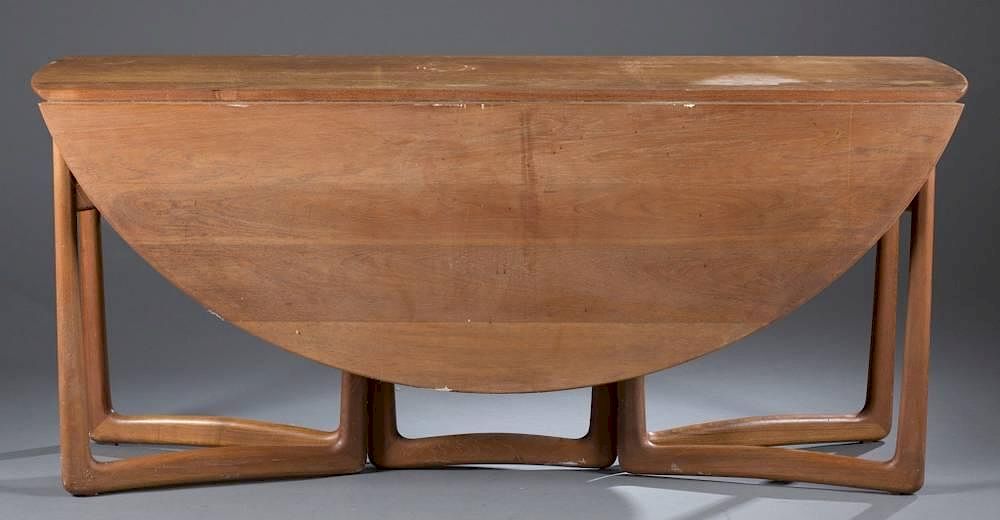 Appraisal: Hvidt and Molgaard-Nielson drop leaf dining table A Peter Hvidt