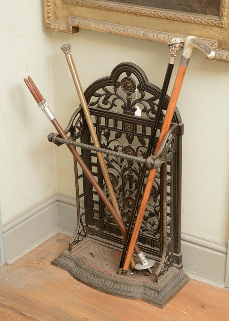 Appraisal: A VICTORIAN CAST IRON POSSIBLY COALBROOKDALE STICK STAND in the