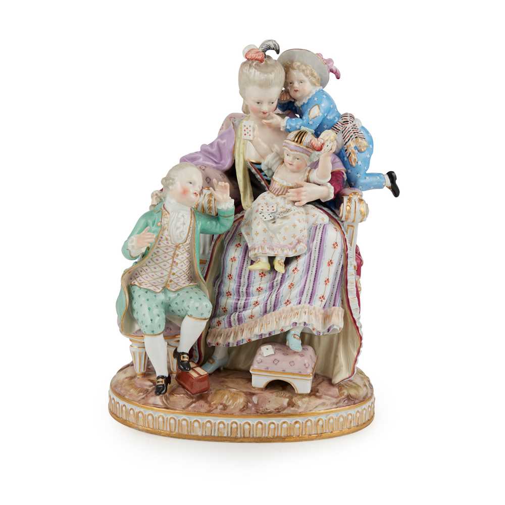 Appraisal: MEISSEN FIGURE GROUP 'THE GOOD MOTHER' LATE TH CENTURY after