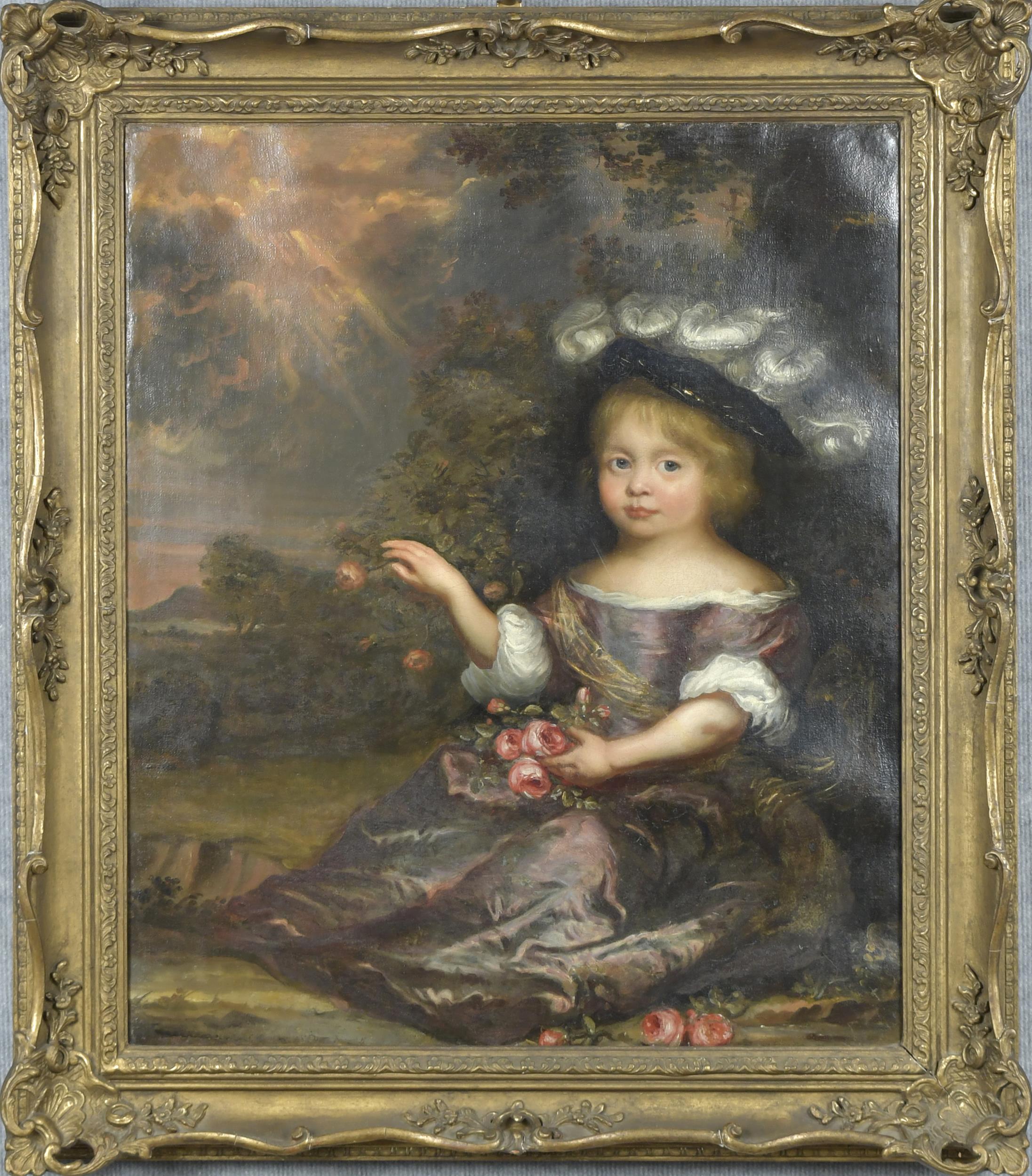 Appraisal: TH C O C PORTRAIT OF YOUNG GIRL REUBENS SCHOOL