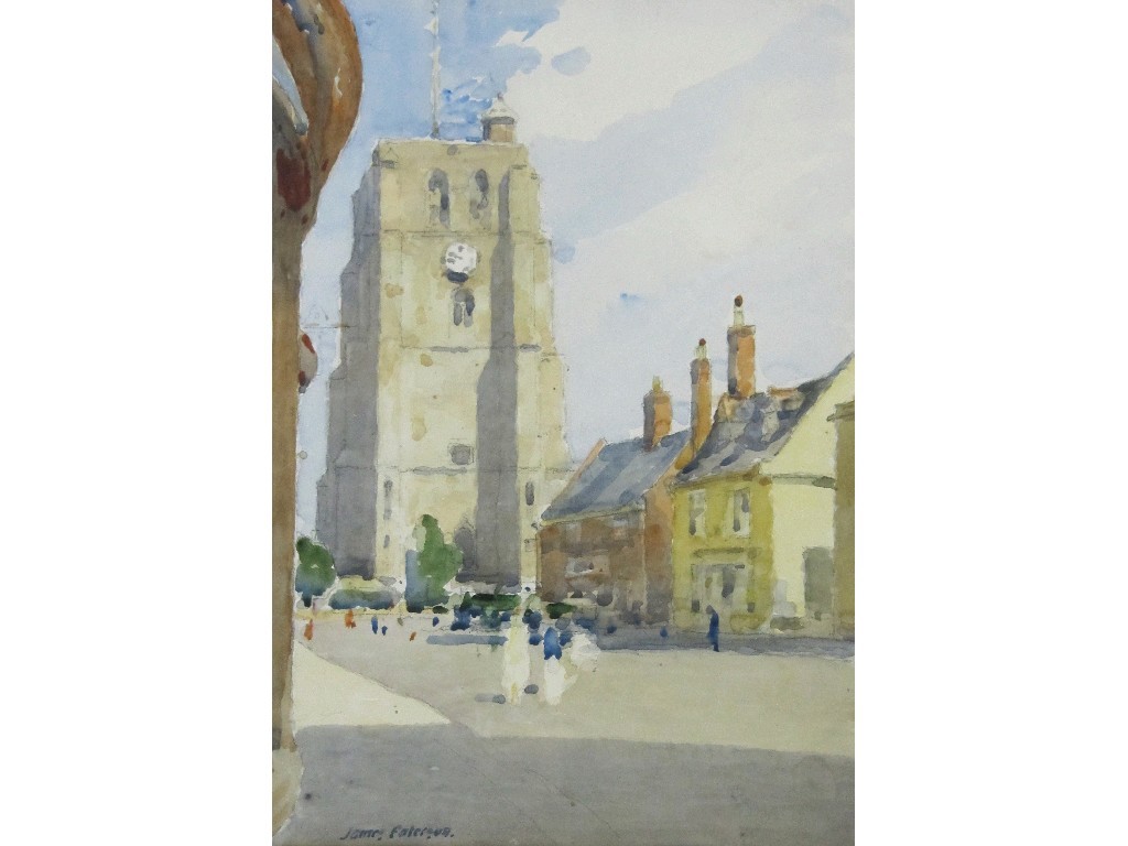 Appraisal: JAMES PATERSON RSA RSW RWS - Watercolour street scene with