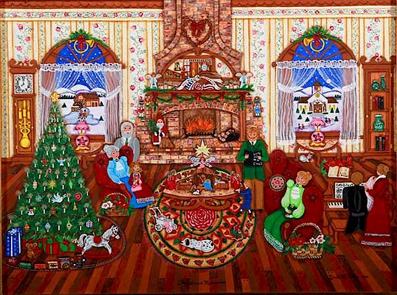 Appraisal: Outsider Art Linda M Truty Christmas Memories Truty Linda M