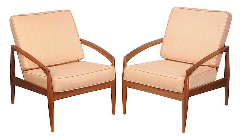 Appraisal: Pair Magnus Olesen Paper Knife Armchairs mid th century Kai