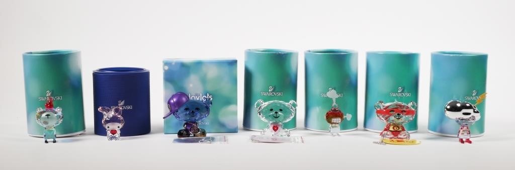 Appraisal: Group of Swarovski crystal figurines set includes Hello Kitty Sanrio