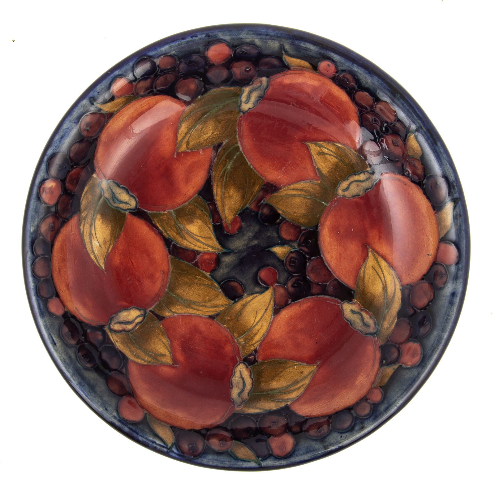 Appraisal: MOORCROFT ART POTTERY FRUIT BOWL Circa - painted decoration of