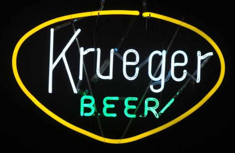 Appraisal: Krueger Beer Neon Sign Description s White yellow and green