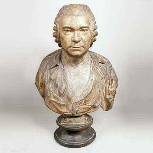 Appraisal: A Continental Neoclassical Terracotta Bust of a Gentleman depicting a