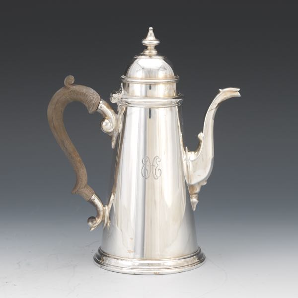 Appraisal: CURRIER ROBY STERLING SILVER HOT CHOCOLATE POT MADE FOR GROGAN