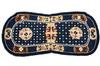 Appraisal: CHINESE SADDLE RUG - Double-Lobed Saddle Pad Rug in dark