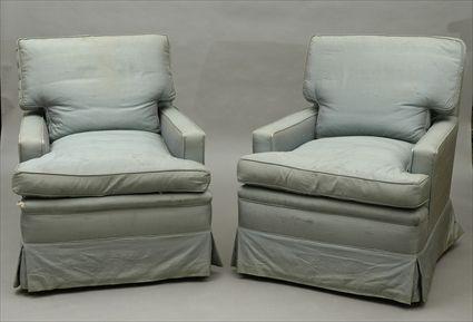 Appraisal: Pair of Upholstered Club Chairs x x in