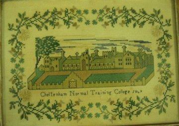 Appraisal: A th Century needlework panel depicting Cheltenham Normal Training College