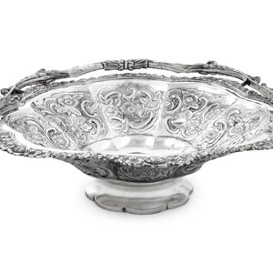 Appraisal: A George III Silver Flower Basket J E Terry Co