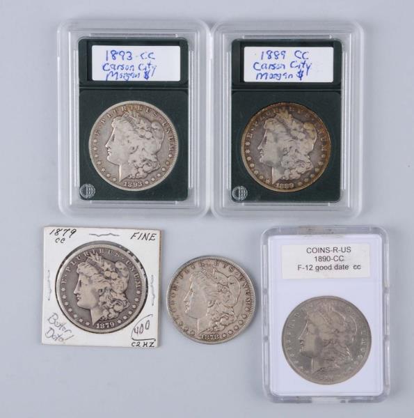 Appraisal: Lot Of Morgan Silver Dollars CC F CC F CC