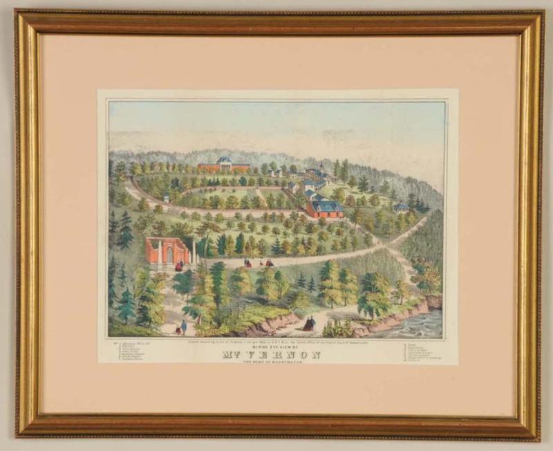 Appraisal: Bird's-Eye View of Mt Vernon by G F Bill Description