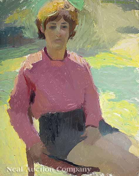 Appraisal: Henry Hensche German Louisiana - Portrait of Woman oil on