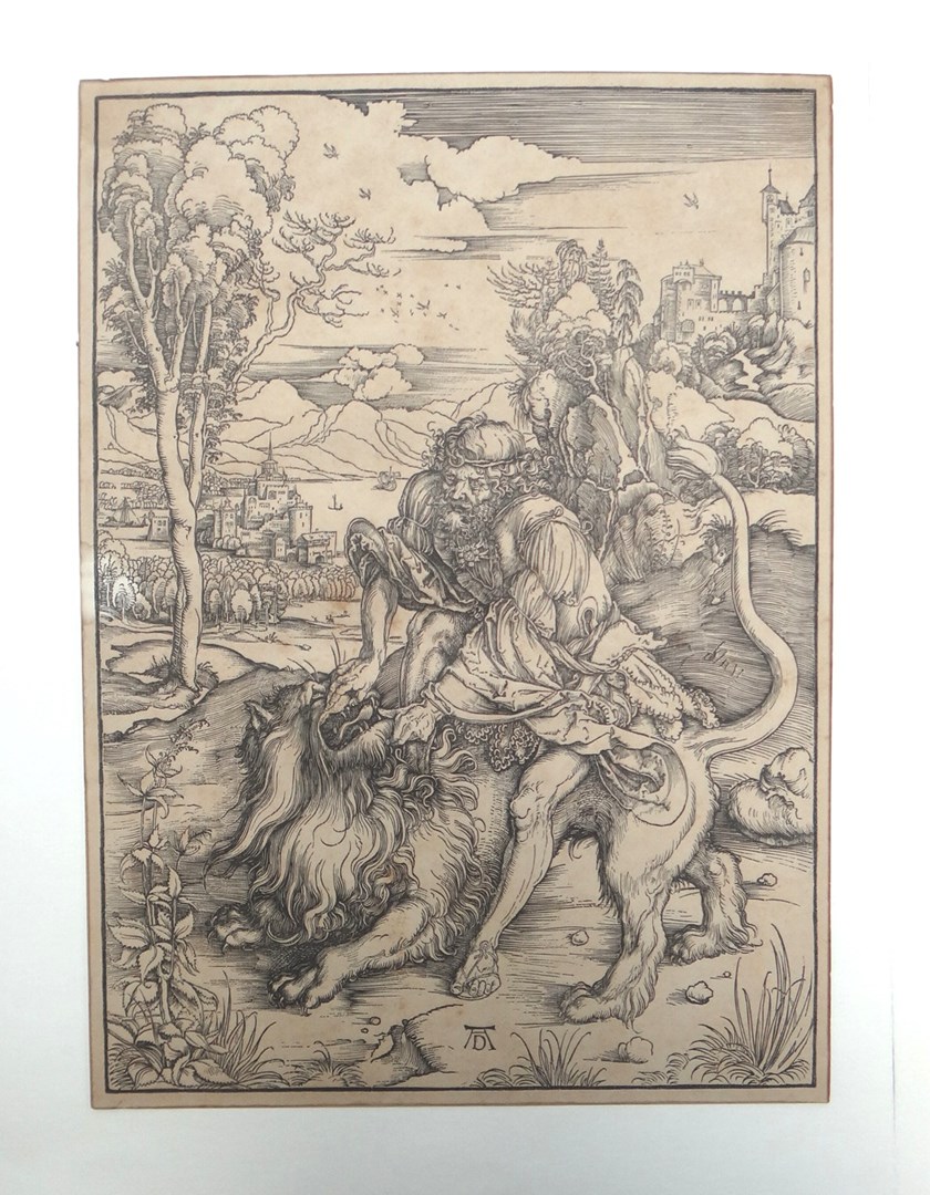 Appraisal: After Albrecht Durer Samson fighting the lion th century print