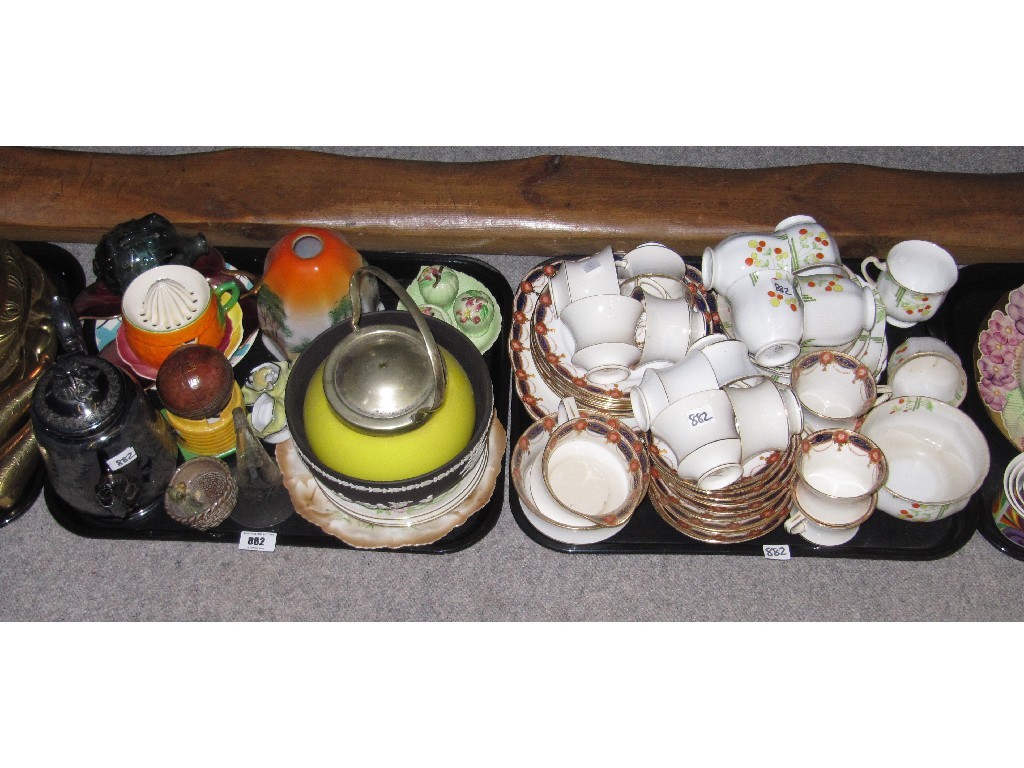 Appraisal: Lot comprising two trays of assorted ceramics and glass -