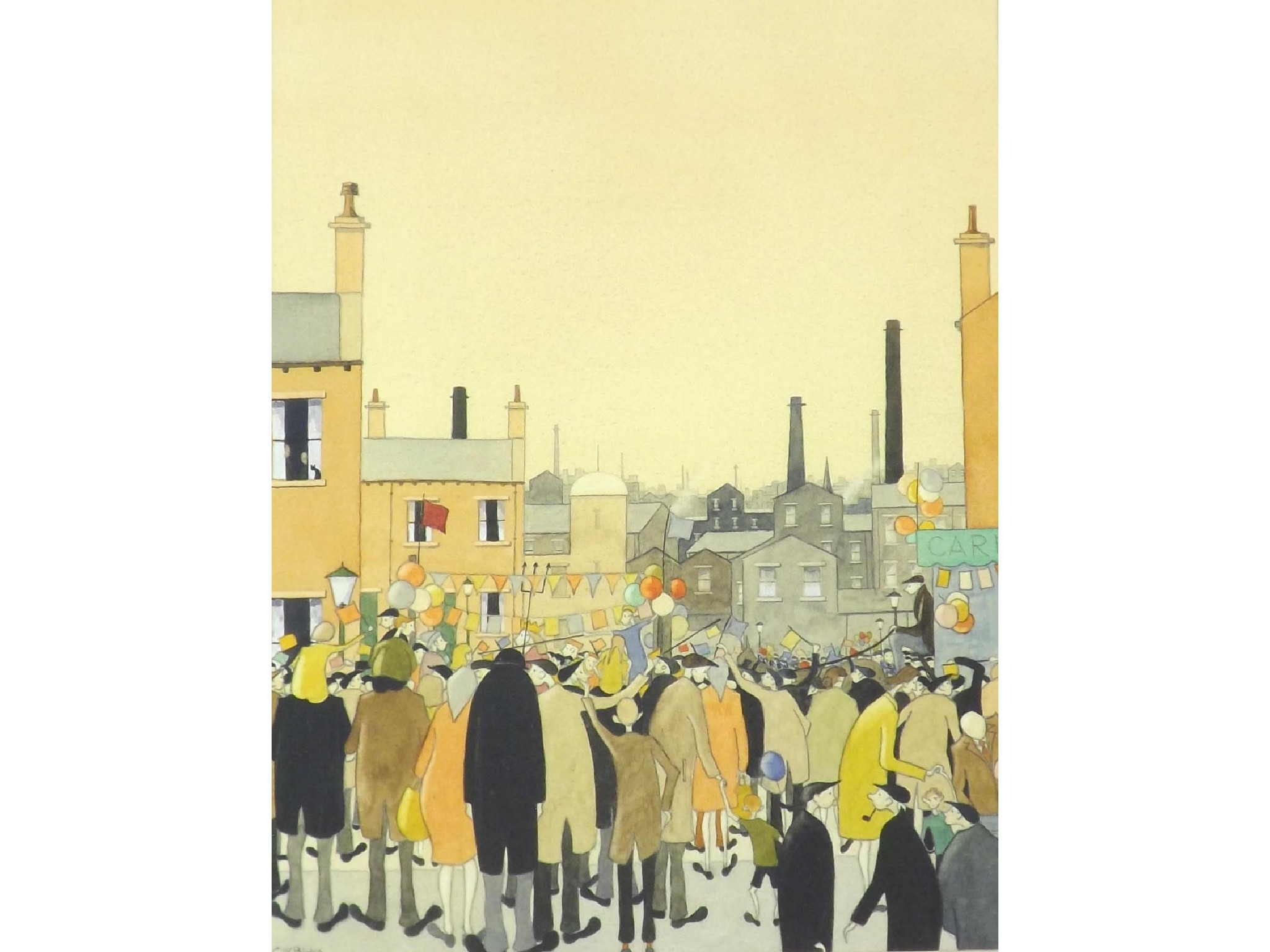 Appraisal: Geoffrey W Birks YWS - - 'The Carnival' a crowded