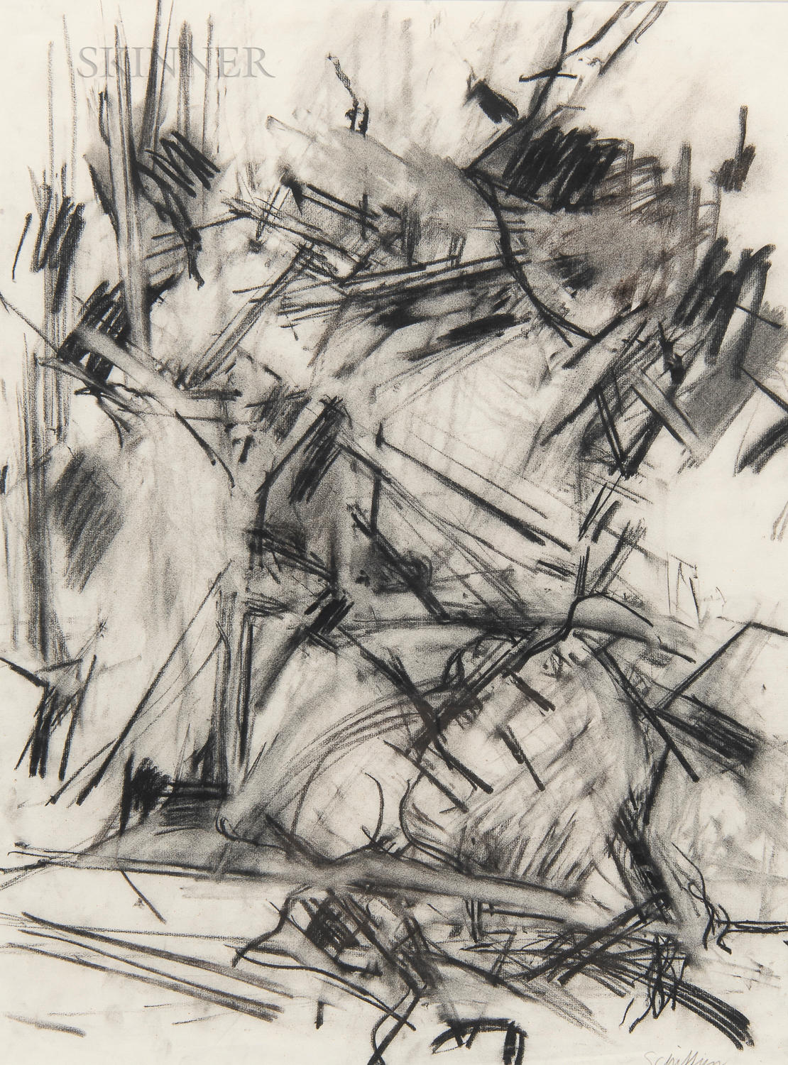 Appraisal: HERBERT SCHIFFRIN AMERICAN B ABSTRACT COMPOSITION Abstract Composition Signed Schiffrin