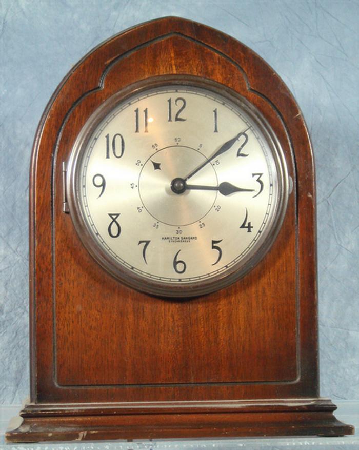 Appraisal: Hamilton Sangamo electric gothic mantle clock h Estimate -