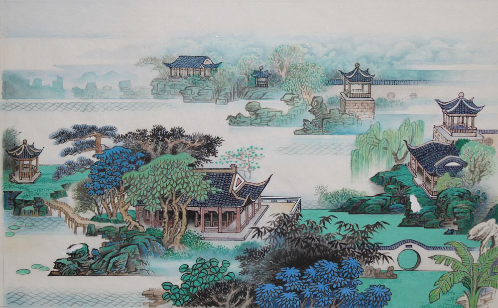 Appraisal: Yang Wenqing B Suzhou Gardens Yang Wenqing Chinese B Suzhou