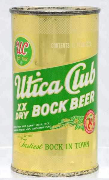 Appraisal: Utica Club Bock Flat Top Beer Can - Very clear