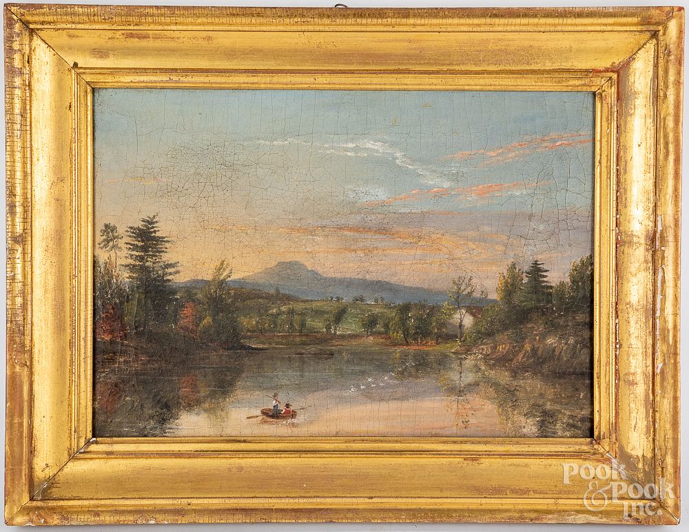 Appraisal: William McMaster oil on canvas landscape William McMaster American -