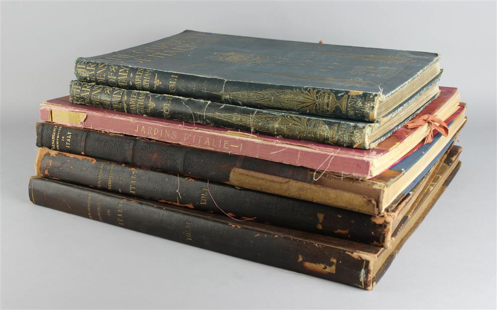 Appraisal: ARCHITECTURE ITALIAN A GROUP OF SIX BOOKS comprising Italian Renaissance