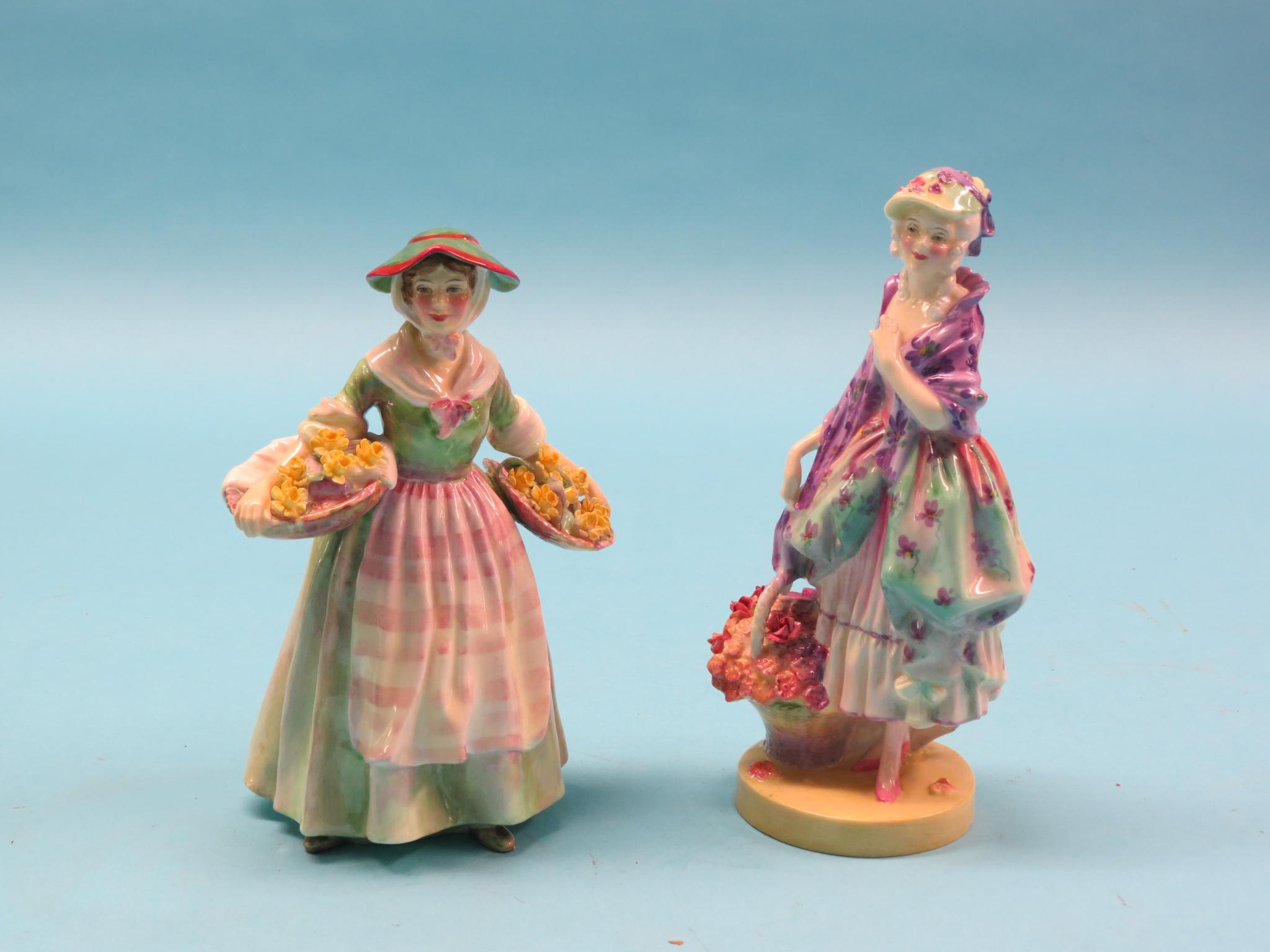 Appraisal: Two Royal Doulton figures Phyllis HN Daffy-Down-Dilly HN both with